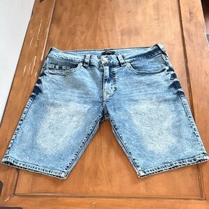 True Religion Ricky Relaxed Straight Men's Blue Denim Shorts Size 36